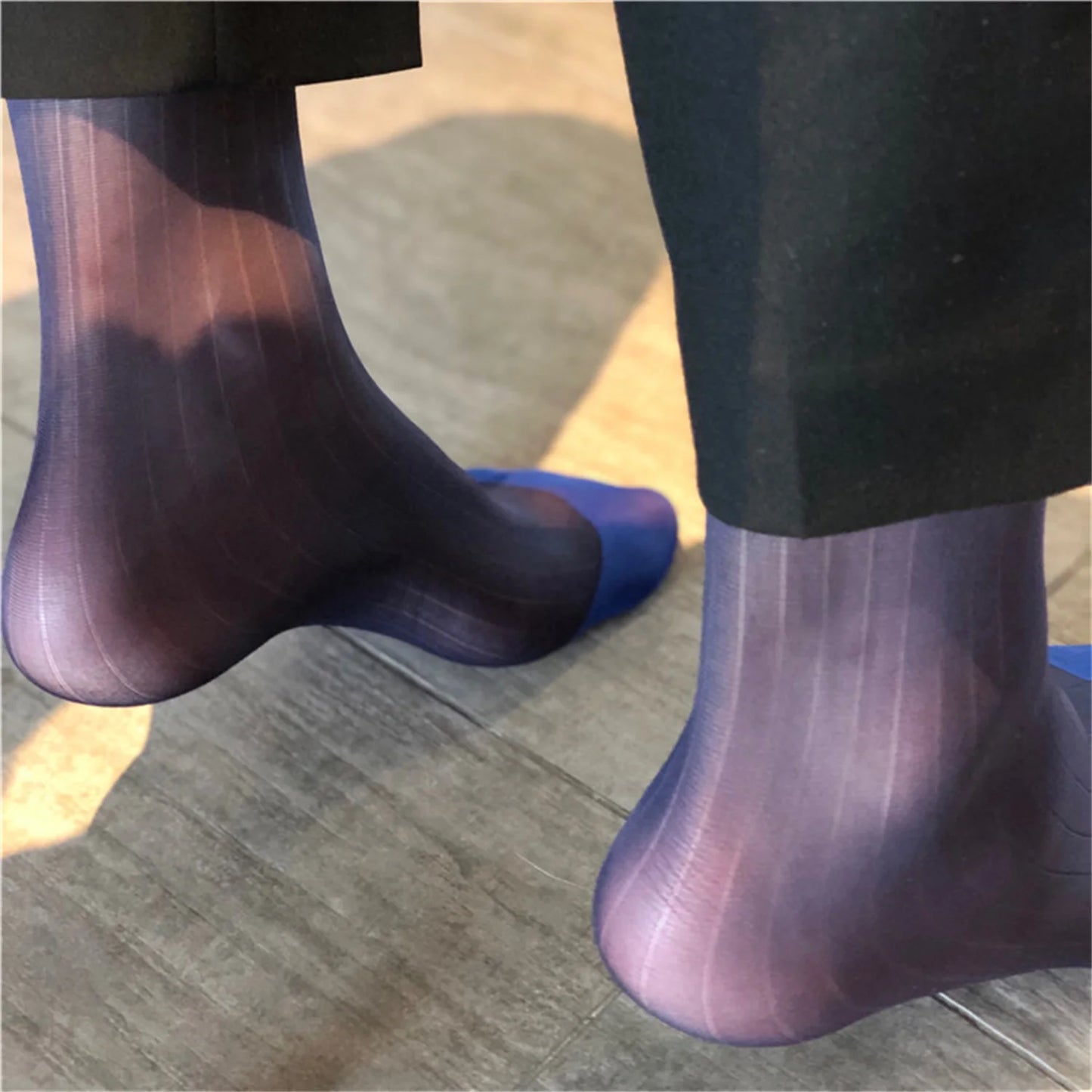 Toe Ring Socks Mature Man's High Class Outfit Business Style Rich Man  Fine Dress Socks Short Socks Daily