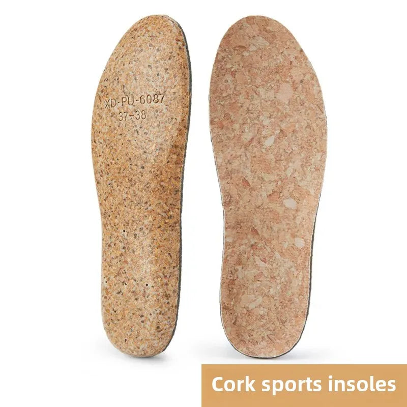 New Adult Cork Orthopedic Insoles Flat Foot Arch Support Pad Foot Varus Valgus Xo Shaped Leg Correcter Cushioning Sports Insoles