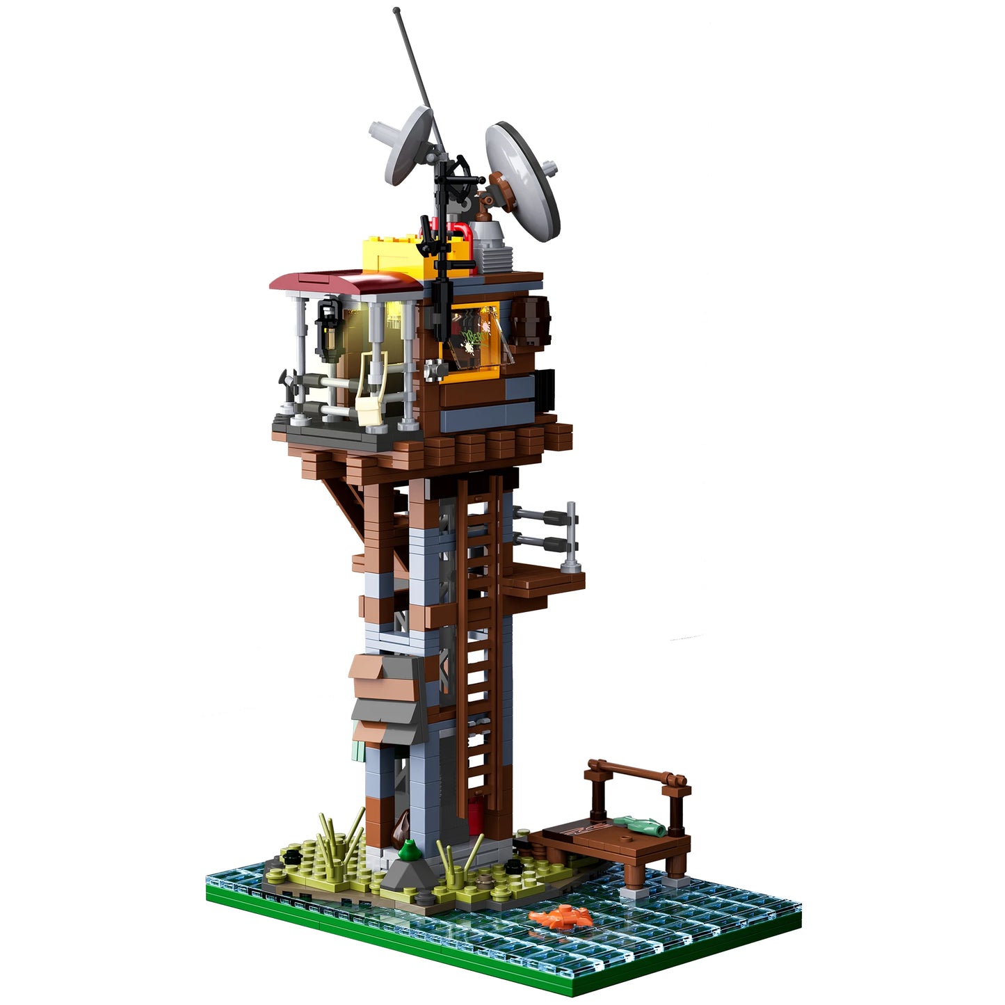 739PCS Watchtower Building Blocks Toy Kit, Creative Toy Ornament, Educational Model Assembly Toy, Kids Birthday Toy Gift