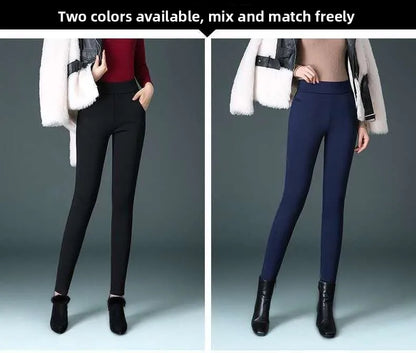 plus Size Fce Lined Straight Leg Pants for Women Autumn Winter Gold Velvet Loose Fit Casual Trousers High Waist Elastic Wa...
