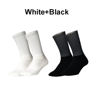 Cycling Slip Anti Silicone Summer Whiteline Aero Socks Socks Men Bicycle Sport Running Pure Color Bike Socks Calcetines Socks