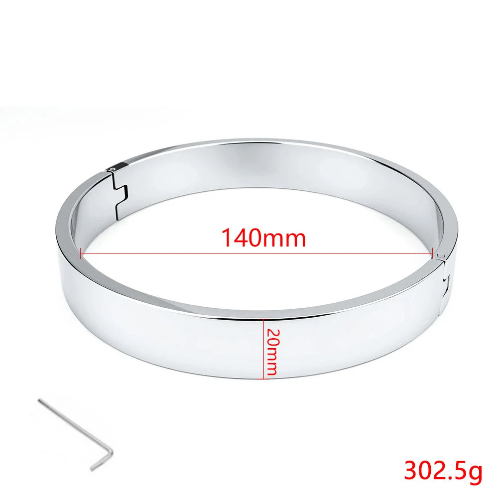 BDSM Collar Metal Bondage Collar Slave, 2 Size Neck Coller Sex Slave Role Play Necklace For Women Restraint BDSM Bondage Toys