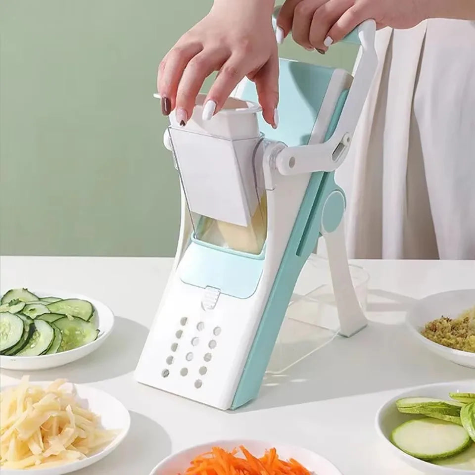 Donirt 5 in 1 Vegetable Cutter Mandoline Slicer Manual Food Chopper Fruit Potato Cucumber Carrot Meat Slicer Shredder Safe Slice