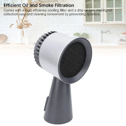 3 Speeds Quiet Desktop Kitchen Exhaust Fan Portable Range Hood Negative Ion Cooling Filter Detachable Oil Collection Box