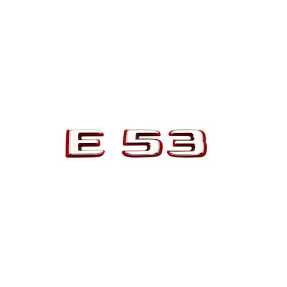 2024 New style Two tone Letters Numbers Emblem E43 E53 E63s for Car Fender Trunk Rear W212 W213 W214 Sticker