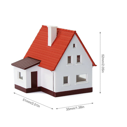 Evemodel N Scale Model Dwelling House Pre-built Painted Two-story Building