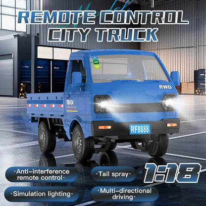 ZWN 1:16/1:18 RC CAR Simulation Drift Climbing Truck Led Light Small Cargo Remote Control Electric Toy Model for Kids Gifts