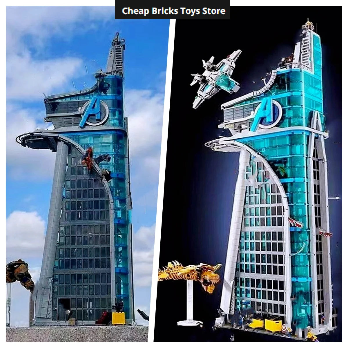 Cheapest The Bugle Building Of Daily Avengers Tower Bricks Building Blocks Dispaly Model Assemble Toy for Home Decor Adult Gifts