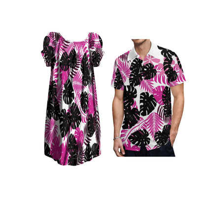 New Design Customize Polynesian Print Micronesian Loose Casual puffy dress Plus Size Women Clothing