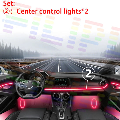 For Chevrolet Camaro MK6 6th 6Gem 2016~2018 2017  6/18 in 1 Car Atmosphere Light Lamp RGB Shade Ensemble Streamer Atmosphere Set