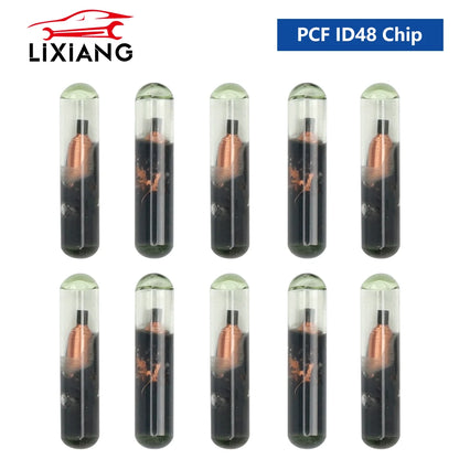 LIXIANG 10/20/50PCS ID48 glass chip auto transponder chip ID 48 KD48 chip for VW Audi Skoda Honda car key blank