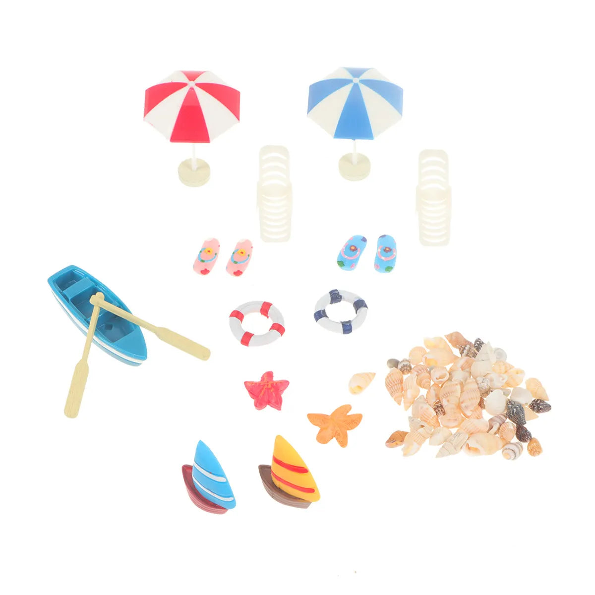Children's Beach Toys Boat Accessories Fairy Garden Miniature for Crafts Dollhouse