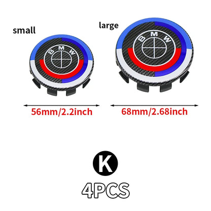 4Pcs/Set 56MM/68MM wheel hub center cap For BMW M X1F48 F13 G16 F33 E24 G23 G30 E70 F91 E92 F11 G80 X6E71 E86 F10 G60 G22 E46
