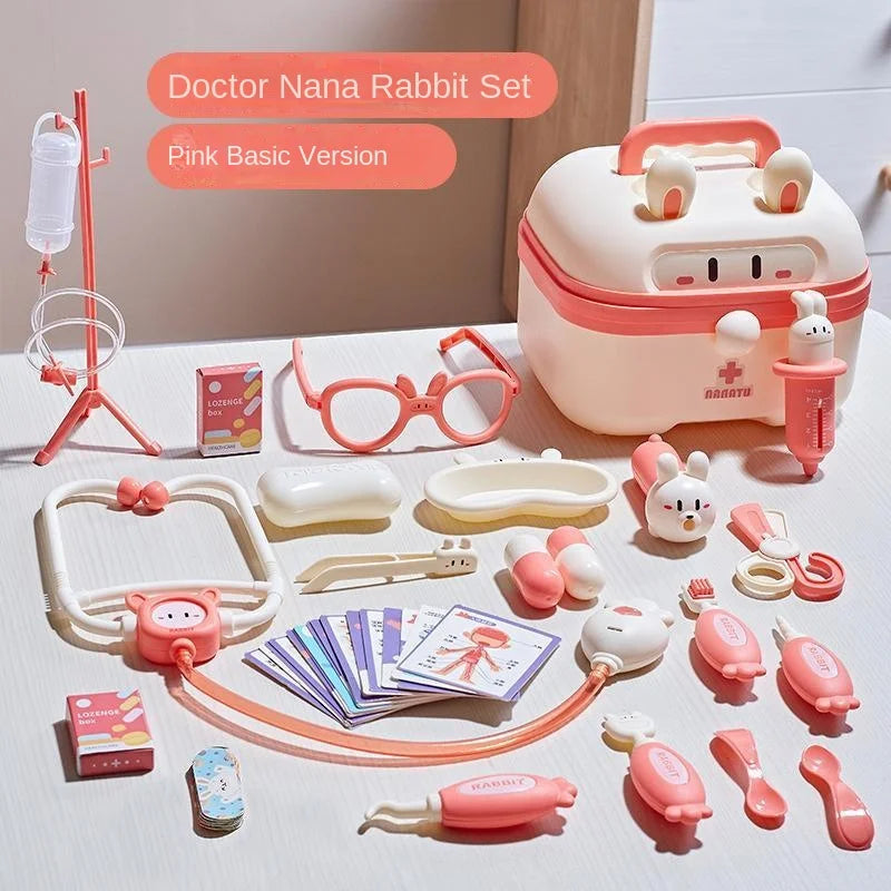 Kids Doctor Play Set Medical Kit Toys Educational Role Play Gift with Stethoscope Syringe Dentist Tools for Boys & Girls
