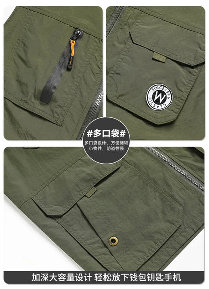 Pure Cotton Multi-pocket Vest, Outdoor Activities, Rock Climbing, Hiking, Camping, Fishing, Mountain Climbing, Traveling,vest