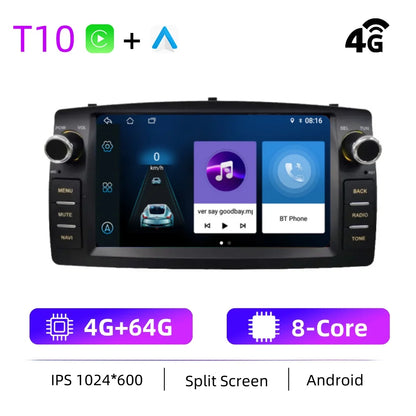 Car Radio Android For Toyota Corolla E120 2003-2006 BYD F3 Carplay Multimedia 7'' Player 2Din Autoaudio Head Unit Navigation GPS
