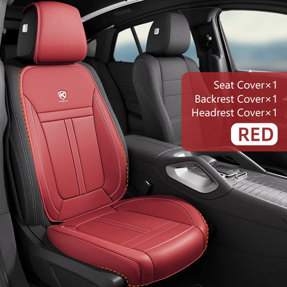 360 Surrounded Nappa Leather Car Front Seat Covers Universal Fit For Most Cars Cushion Covers Car Styling Seat Protector Pads