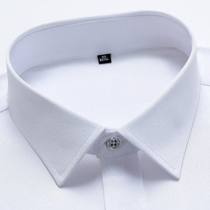 Men's Shirt Long Sleeve Stand-collar (Mandarin Collar) Single Patch Pocket Smart Casual Regular-fit Business Office Dress Shirts