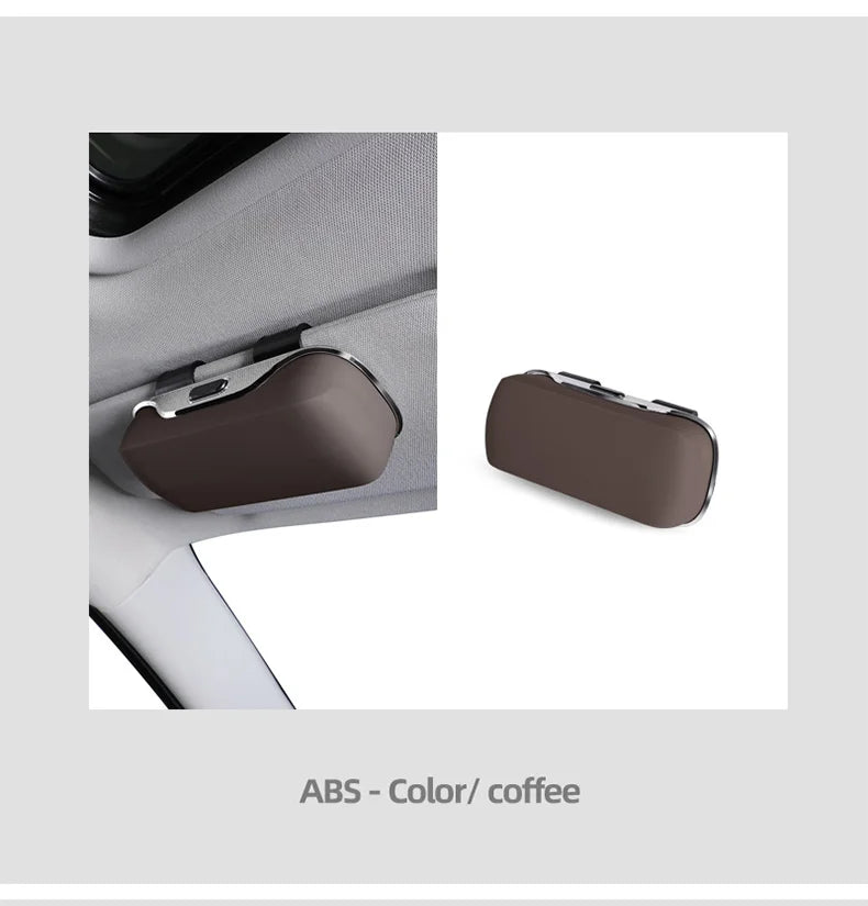 Car Emblem Sun Visor Glasses Case Sunglasses Storage Gift Box For Mercedes Benz AMG GLC W203 W206 W220 W205 W211 W212 W201 W210