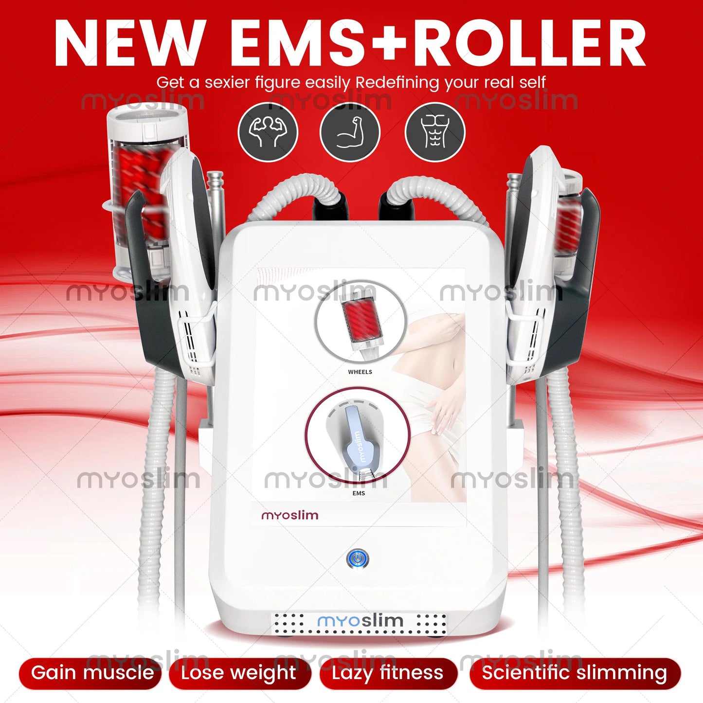 360° Rotating NEW EMS+ Inner Ball Roller Machine Body Slimming Shaping Device For Weight Loss Gain Muscle