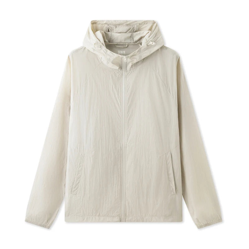 Semir Jacket Men'S Summer Foldable Storage Top Simple Casual Style Hooded Couple