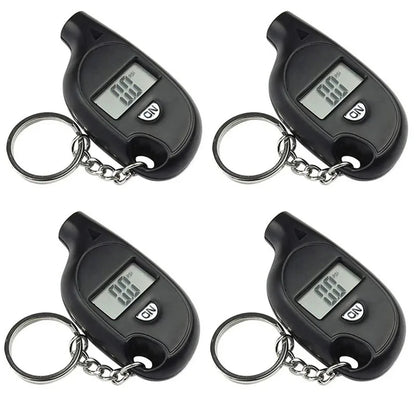 Mini Keychain Style Tire Gauge Digital Lcd Display Car Tire Air Pressure Tester Meter Auto Car Motorcycle Tire Safety Alarm