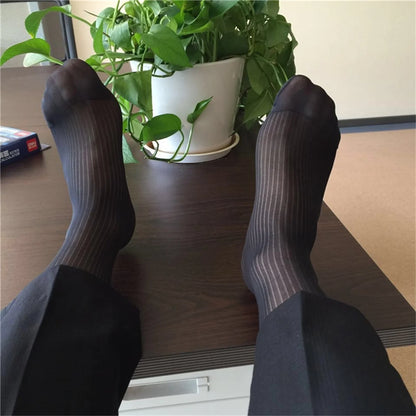 Toe Ring Socks Mature Man's High Class Outfit Business Style Rich Man  Fine Dress Socks Short Socks Daily