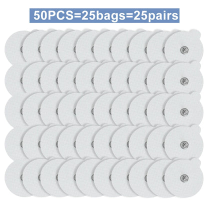 50/100pcs Round TENS EMS Electrode Pads for Pulse Electric Digital Massage Machine Gel Slimming Muscle Stimulation Patches