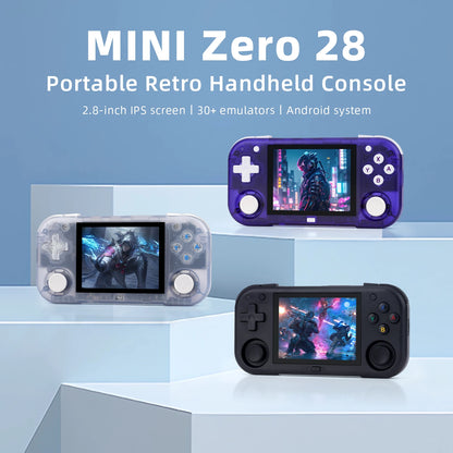 AMPOWN Mini Zero 28 Handheld Video Game Console 2.8'' IPS Screen A133P Processor Android OS 2.4GWIFI MAGICX ZERO28 Player Gifts