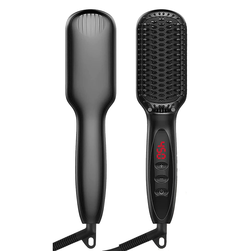 Hair Straightener Brush Comb Electric Hair Brushes Hot Comb Straightener For Hair Anti-scalding Ceramic Beard Straightener Brush