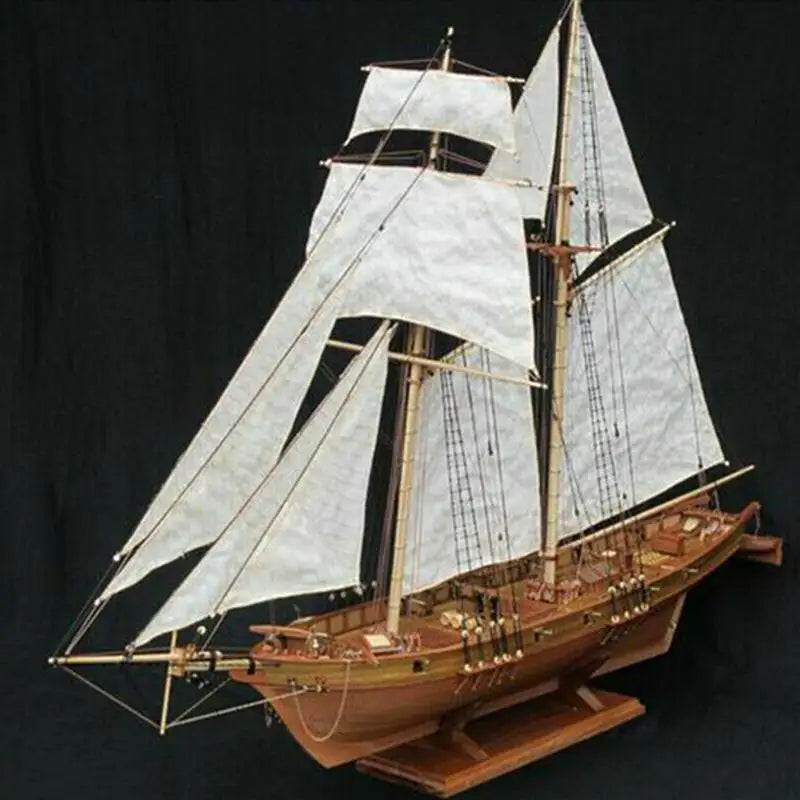 1:100 Halcon Wooden Sailing Boat Model DIY Kit Ship Assembly Decoration Gift·