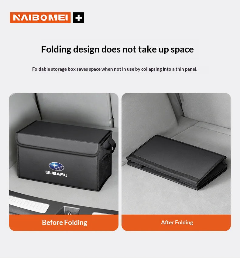 Car Trunk Foldable Storage Box Large-Capacity Stowing Tidying Bag For Subaru Ascent BRZ Forester Impreza Legacy Outback WRX VX