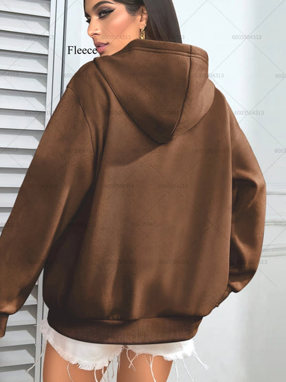 Unisex Loose Men's Women Cotton Hoodies Casual Autumn Winter Fleece Sweatshirt Oversized Pullover O-Neck Tops Hoody Solid Color