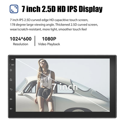 ESSGOO 7" Car Stereo Radio Double 2DIN Android 14 CarPlay Touch Screen 4+64G GPS Navigation Wifi FM/RDS Bluetooth SWC DVR&Camera