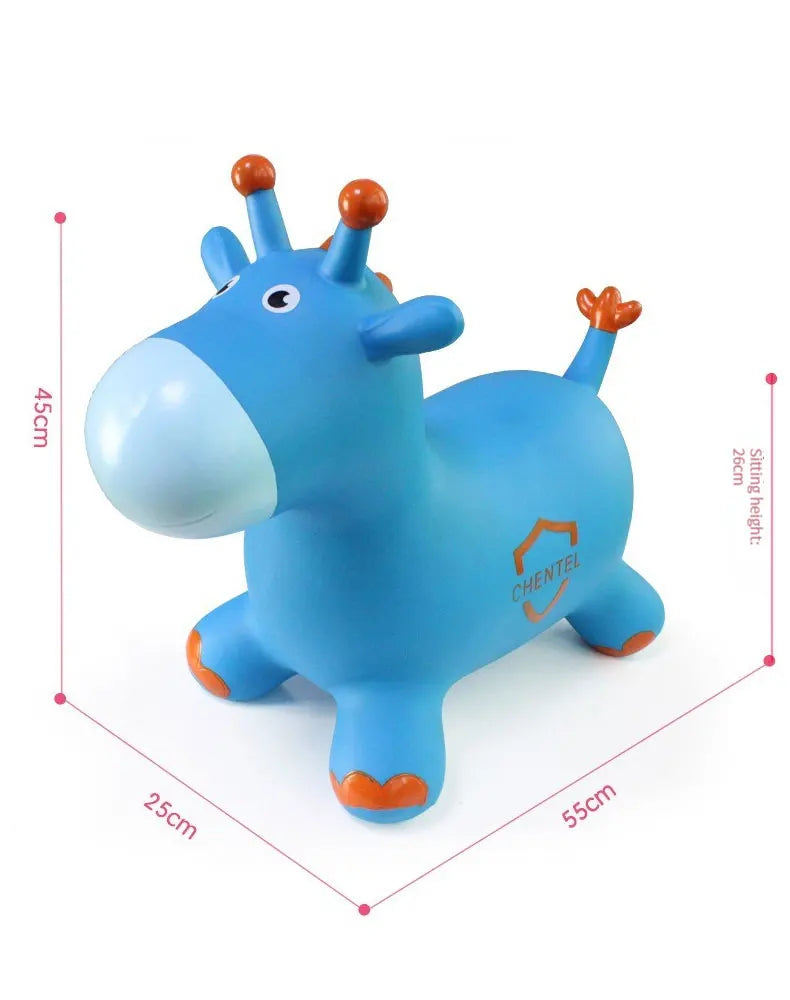 Animal Inflatable Bouncy Horse Hopper Soft Vaulting Horse Bouncer PVC Jumping Leech Ride on Baby Play Toys Balance Training