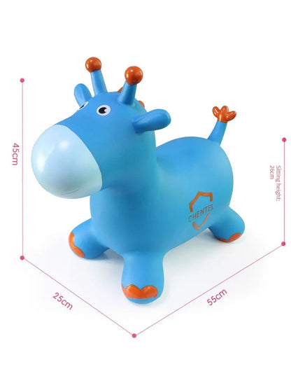 Animal Inflatable Bouncy Horse Hopper Soft Vaulting Horse Bouncer PVC Jumping Leech Ride on Baby Play Toys Balance Training