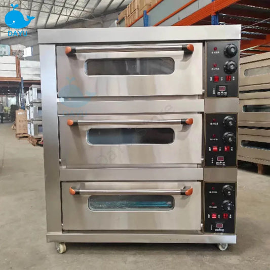 Oven Commercial Electric 3 Layer 3 Plate Bread Cake Large Capacity Food Processor kitchen Equipments Baking Furnace