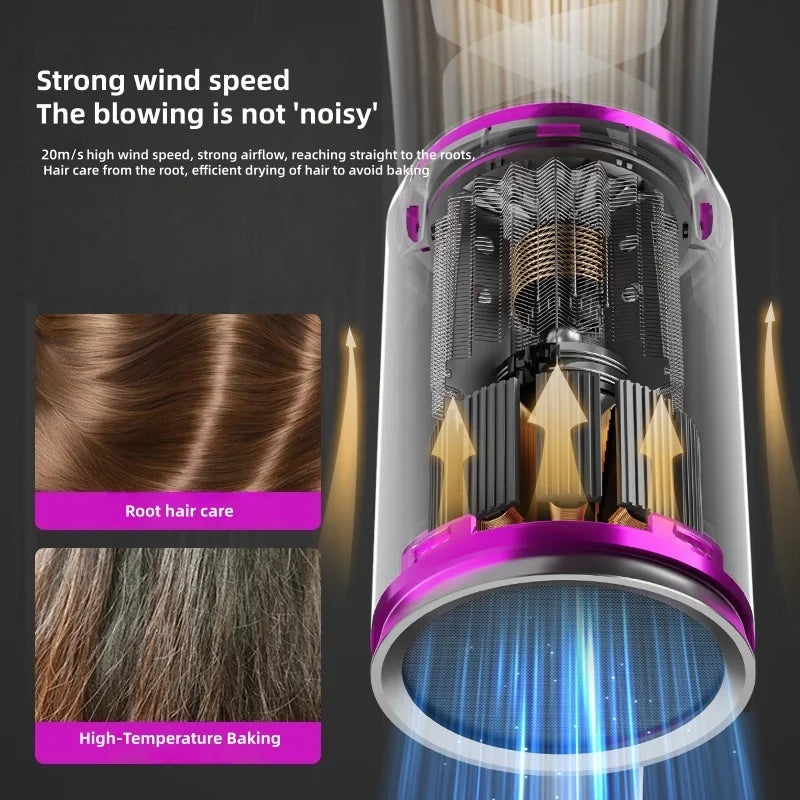 New Foldable Hair Dryer 2400w High-Power Silent Hair Dryer With Cold And Hot Air Distribution And Multi Nozzle Blower
