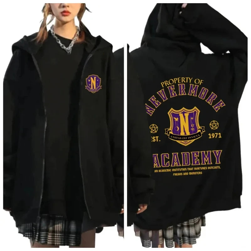 2025N Printed Hoodie Women Men Casual High Street Hip Hop Y2K Long Sleeve Fleece Sweatshirts Fall Winter Fashion Jacket Coat