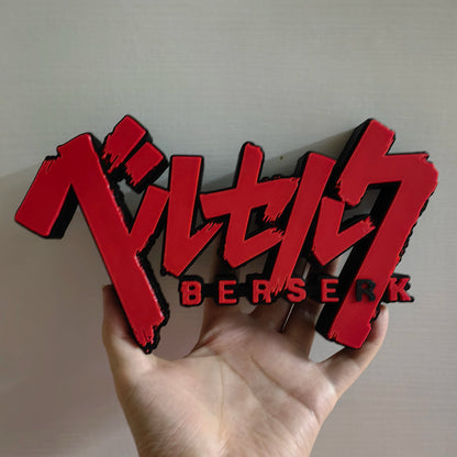 Anime Berserk 3d Printing Three-Dimensional Font Standing Sign Logo Nameplate Desktop Decoration Model Toy Gift