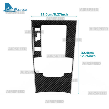 For Mazda 3 Axela BP 2019 2020 2021 2022 2023 2024 2025 Real Soft Carbon Fiber Sticker Automatic AT Car Gear Shift Panel Trim