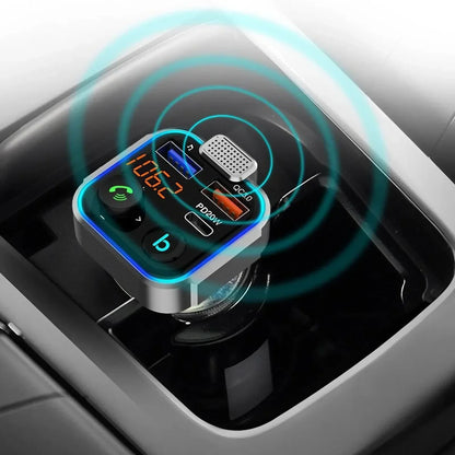 Bluetooth 5 0 FM Transmitter QC3 0 Fast Charger MP3 Player Car Wireless Audio Receiver Hands Free Car Charger Adapter for Phone