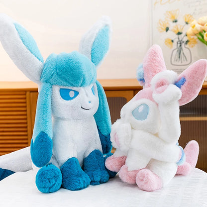 40-80cm Sylveon Glaceon Pokemon Plush Toys Stuffed Doll Cartoon Pokémon Plushie Anime Eevee Pillow Xmas Birthday Gift for Kids