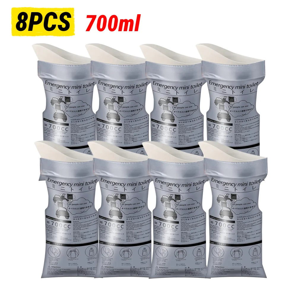 Outdoor Emergency Urinate Bags 600/700ml Disposable Travel Mini Mobile Toilet Unisex Pee Bag Vomiting Bag for Baby Women Men