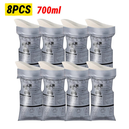 Outdoor Emergency Urinate Bags 600/700ml Disposable Travel Mini Mobile Toilet Unisex Pee Bag Vomiting Bag for Baby Women Men