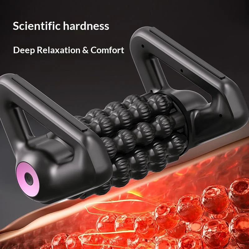 Muscle Massager Roller Electric Deep Tissue Impactor Rechargeable Pain Relief Tool for Shoulder Back Muscle Relax Recovery