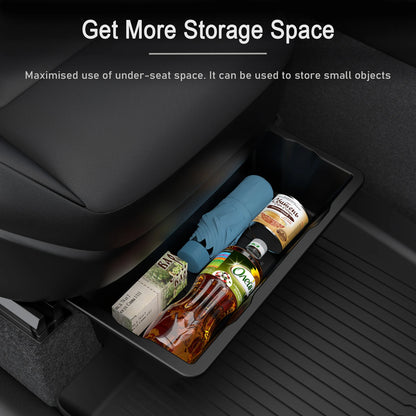 Under Seat Storage Box for Tesla Model Y Juniper Launch 2025 Centrol Console Organizer Travel Accessories Front Rear Seat Tray