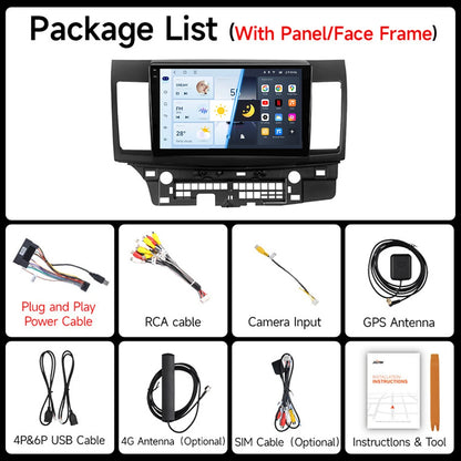JIUYIN 10.1" Android 15 Car Radio For Mitsubishi Lancer 2007 - 2017 CarPlay Android Auto GPS 4G Multimedia Stereo Navigation