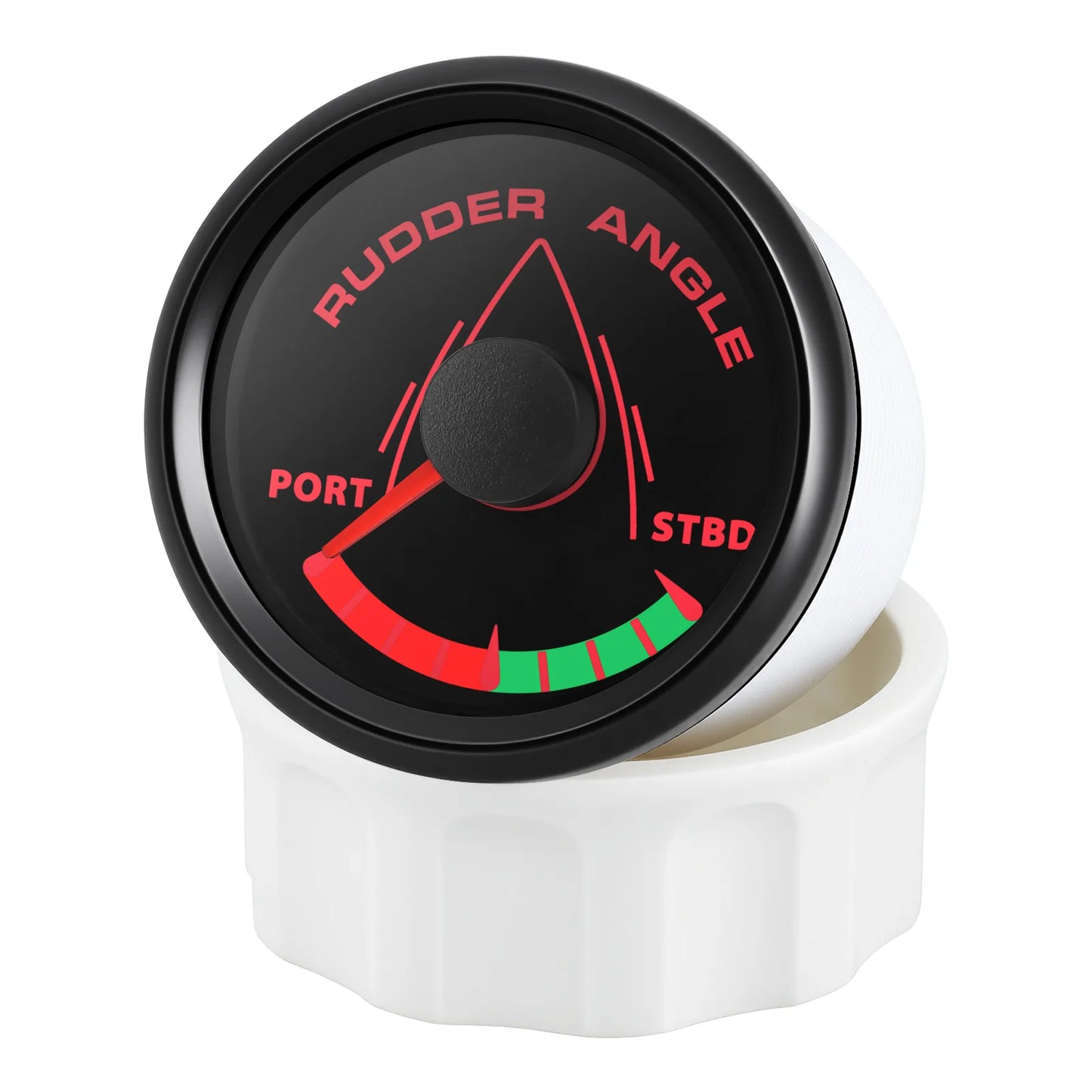 52MM Rudder Angle Indicator with 8 colors backlight Waterproof Rudder Position Gauge with Sensor 0-190ohm for Boat Yacht Marine