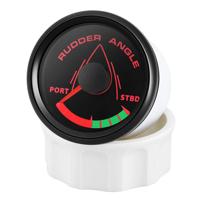 52MM Rudder Angle Indicator with 8 colors backlight Waterproof Rudder Position Gauge with Sensor 0-190ohm for Boat Yacht Marine